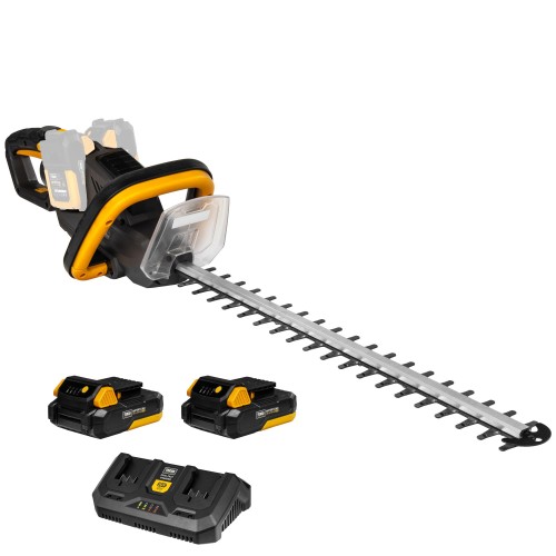 Texas HTX2020 accu heggenschaar  (2x20V) inclusief 2 accu's 2 ah en dubbele snellader 61cm
