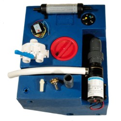 Vuilwatertank set 98 liter 12v schuin met ingebouwde versnijdingspomp