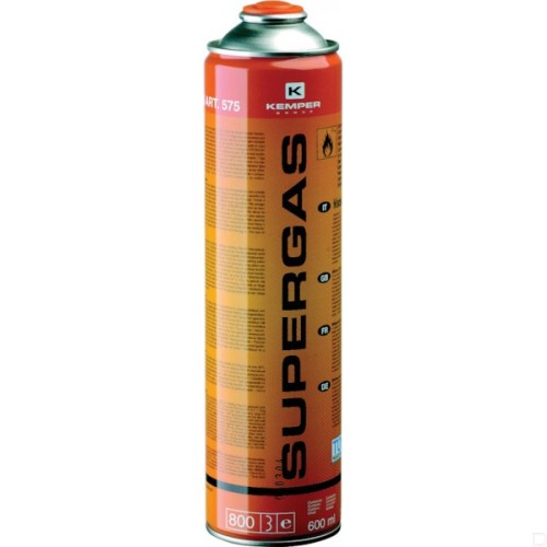 Gaspatroon  butaan/propaan universeel schroefdraad buiten 7/16-600ml