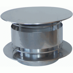 Metaloterm ATK 150 trekkende schoorsteenkap RVS diam 150mm ho 165mm