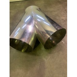 T stuk 300mm rvs voor splitsing warmte transportslang