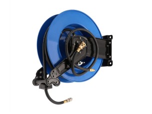 Airpress Luchtslanghaspel 46599 rubber muurhaspel zelfoprollend 1/4" buitendraad 9.53 x 16.5 mm 15 m 20 bar
