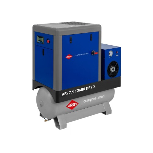 Airpress Schroefcompressor APS 7.5 Combi Dry X 10 bar 7.5 pk 690 l/min 200 l