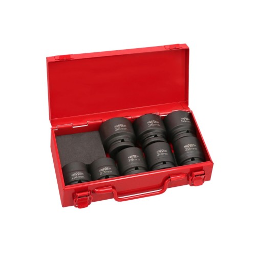 Kracht doppenset  (3/4", standaard) maten: 24/27/29/30/32/34/36 en 38 mm 45580
