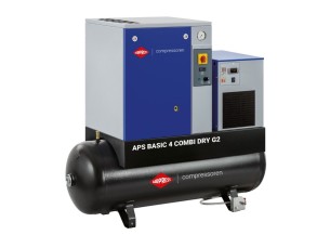Airpress Schroefcompressor APS 4 Basic G2 Combi Dry 10 bar 4 pk/3 kW 366 l/min 200 l
