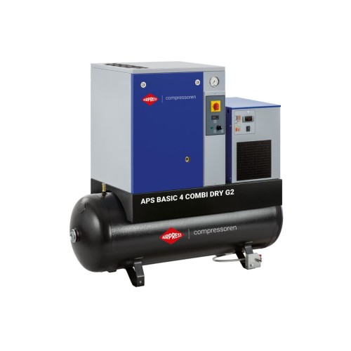 Airpress Schroefcompressor APS 4 Basic G2 Combi Dry 10 bar 4 pk/3 kW 366 l/min 200 l
