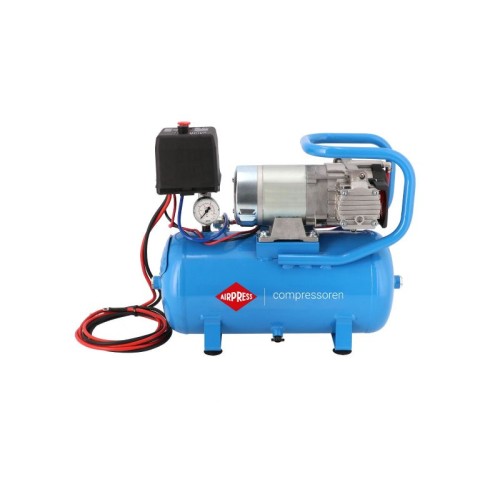 Airpress 12V Stille Olievrije Compressor DC 12-180/15 10 bar 0.75 pk/0.55 kW 144 l/min 15 l