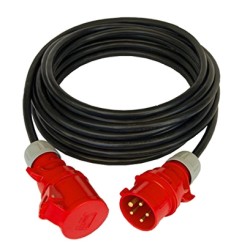 verlengsnoer 16A - 5 meter  -1,5 mm² 5 polig