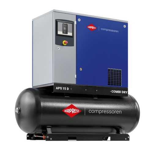 Airpress Schroefcompressor APS 15D Combi Dry 13 bar 15 pk/11 kW 1210 l/min 500 l