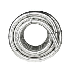 Metaloterm XD10 flexibele inw. 100 mm 10 mtr. dubbelw. rookgas afvoerslang Metaloterm XD10 flexibele inw. 100 mm 10 mtr. dubbelw. rookgas afvoerslang