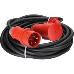 Verlengkabel 16A 400V - 10m - 5x1,5 mm2 - CEE stekker
