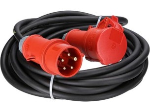 Verlengkabel 16A 400V - 10m - 5x1,5 mm2 - CEE stekker