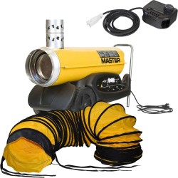 Master BV77E set indirect Gestookte Heater 20kW 7,6 mtr. slang, koppelstuk, thermostaat