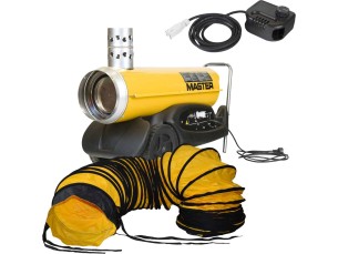 Master BV77E set indirect Gestookte Heater 20kW 7,6 mtr. slang, koppelstuk, thermostaat