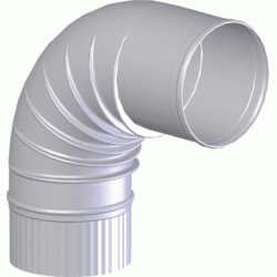 Bocht 90 graden 150mm gegalvaniseerd staal