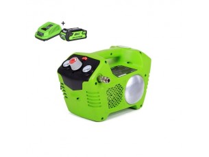 Greenworks  G40ACK2  40 volt  accu compressor incl. 2.0 ah  accu en lader