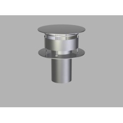 Metaloterm Rookkap 150MM  RVS trekkend  MFK15