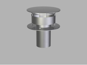 Metaloterm Rookkap 150MM  RVS trekkend  MFK15