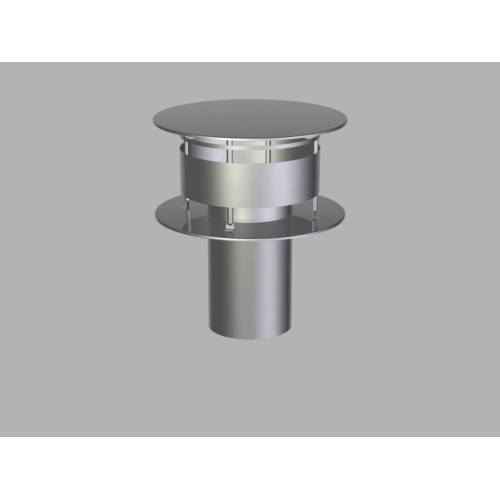 Metaloterm Rookkap 150MM  RVS trekkend  MFK15