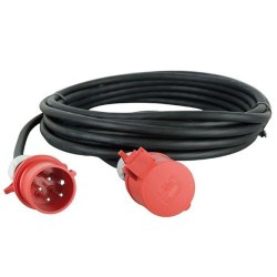 Verlengkabel 10 mtr. 380 volt 2,5 mm2 16ah stekkers
