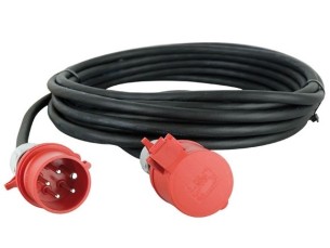 Verlengkabel 10 mtr. 380 volt 2,5 mm2 16ah stekkers