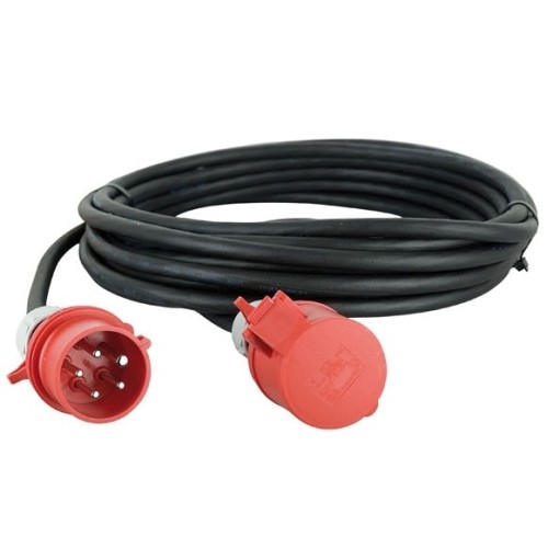 Verlengkabel 10 mtr. 380 volt 2,5 mm2 16ah stekkers