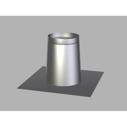 Metaloterm dakplaat 130 MM RVS plat dak voor enkelwandige buis MEDP13