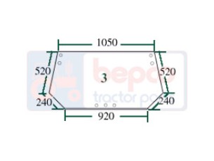 Achterruit deutz dx 3.70