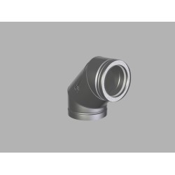 Metaloterm MF Geïsoleerde 150mm 90 graden dubbelwandige bocht rvs