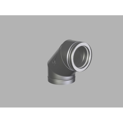 Metaloterm MF Geïsoleerde 150mm 90 graden dubbelwandige bocht rvs