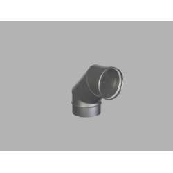 Metaloterm 150mm 90 graden bocht  rvs meb90-150