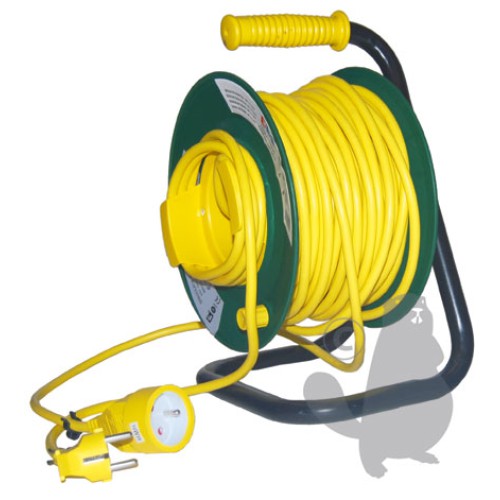Kabelhaspel 220 volt  PVC. L: 50m, 3 x 1,5 mm².