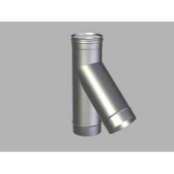 Metaloterm T stuk 150mm met condensatiering rvs MET45 15 ME systeem