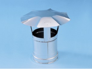 Schoorsteenkap 120mm rvs