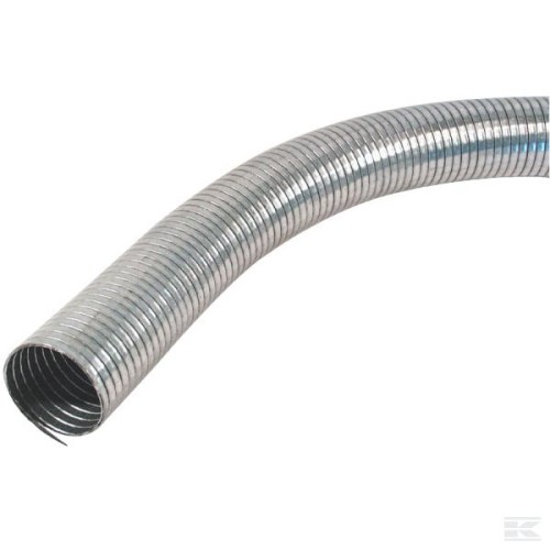Flexibele 150mm  rookgasslang verzinkt 2 meter lang, zware uitvoering