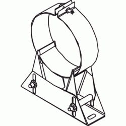 Metaloterm muurbeugel 150mm 25-90MM verstelbaar MEMB rvs voor enkelwandige ME buis