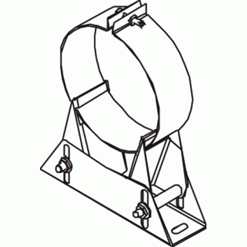 Metaloterm muurbeugel 150mm 25-90MM verstelbaar MEMB rvs voor enkelwandige ME buis