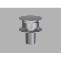 Metaloterm Rookkap MEK150MM  trekkend voor enkelwandige buis
