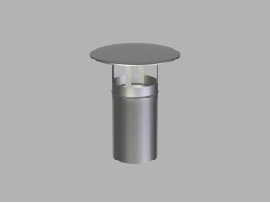 Metaloterm rookkap RVS MEMS 150mm standaard