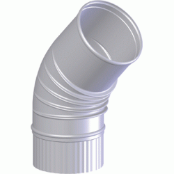 Cox Bocht 45 graden150mm gealv. rookgasafvoer