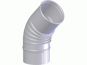 Cox Bocht 45 graden150mm gealv. rookgasafvoer